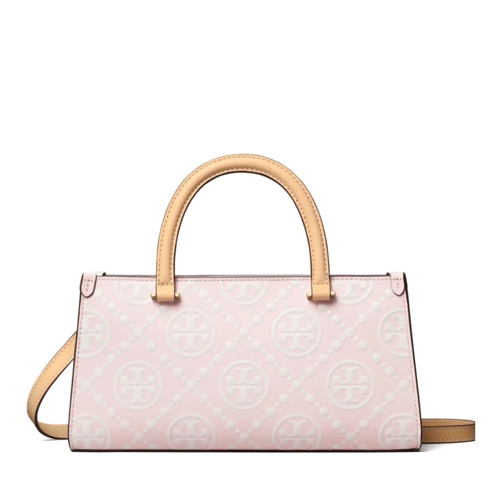 Tory Burch T Monogram Contrast Embossed East-West Tote